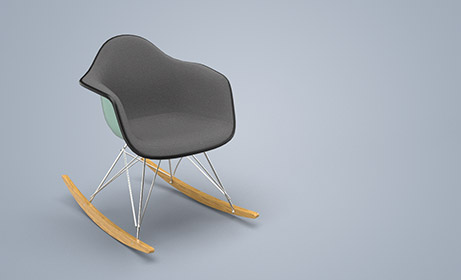 Vitra Eames Plastic Chair als Schaukelstuhl