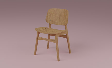 Fredericia Søborg Wood base chair