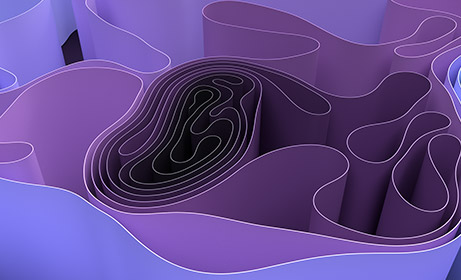 3D-Rendering eines abstrakten Wellenmusters